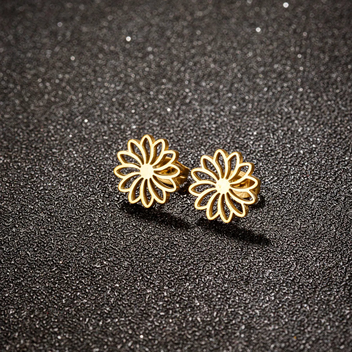 Anti-Tarnish Titanium Steel Flower Earrings | Tiny Treasures