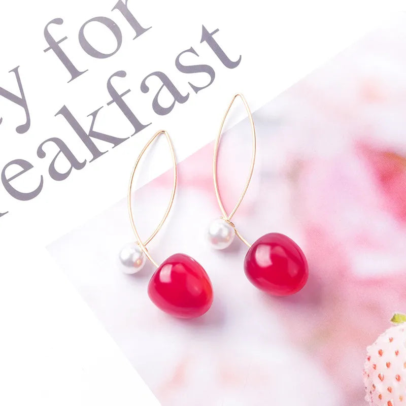 Cherry Earrings | Cheery Fruit Earrings | Red Cherry Earrings