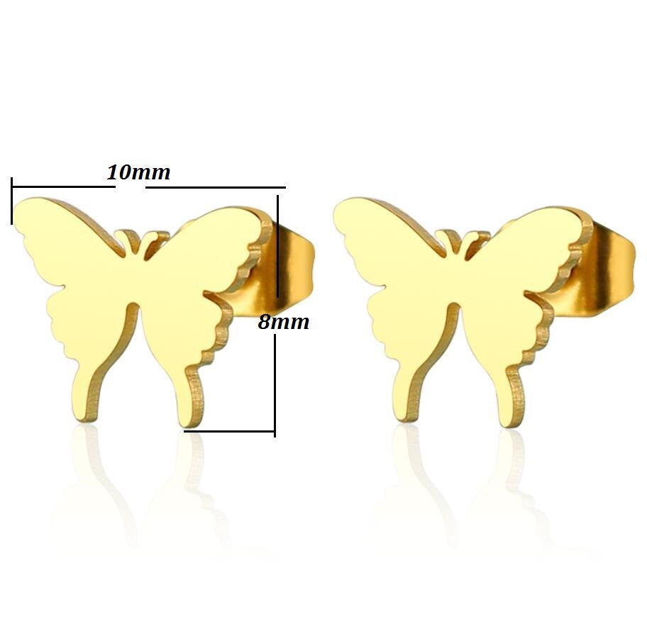 Anti-Tarnish Titanium Steel Butterfly Earrings | Tiny Treasures