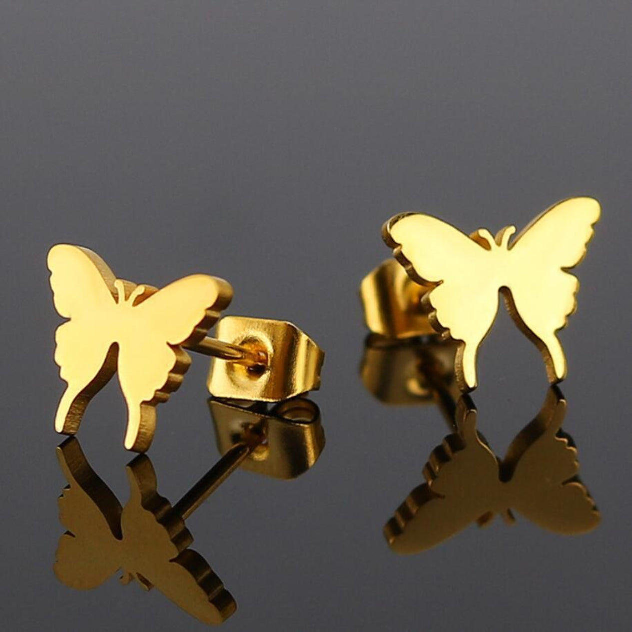 Anti-Tarnish Titanium Steel Butterfly Earrings | Tiny Treasures