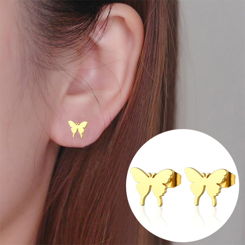 Anti-Tarnish Titanium Steel Butterfly Earrings | Tiny Treasures