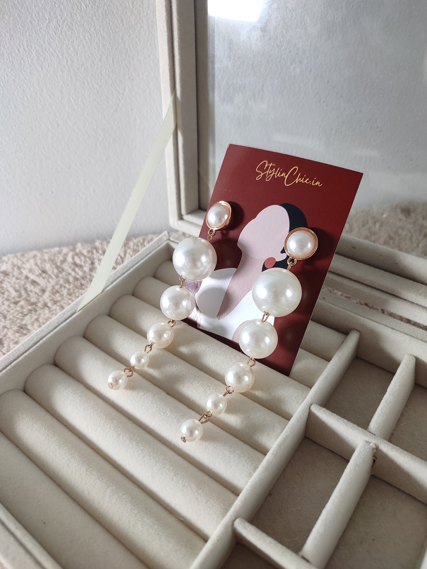 Pearl Long Earrings | Pearl Earrings