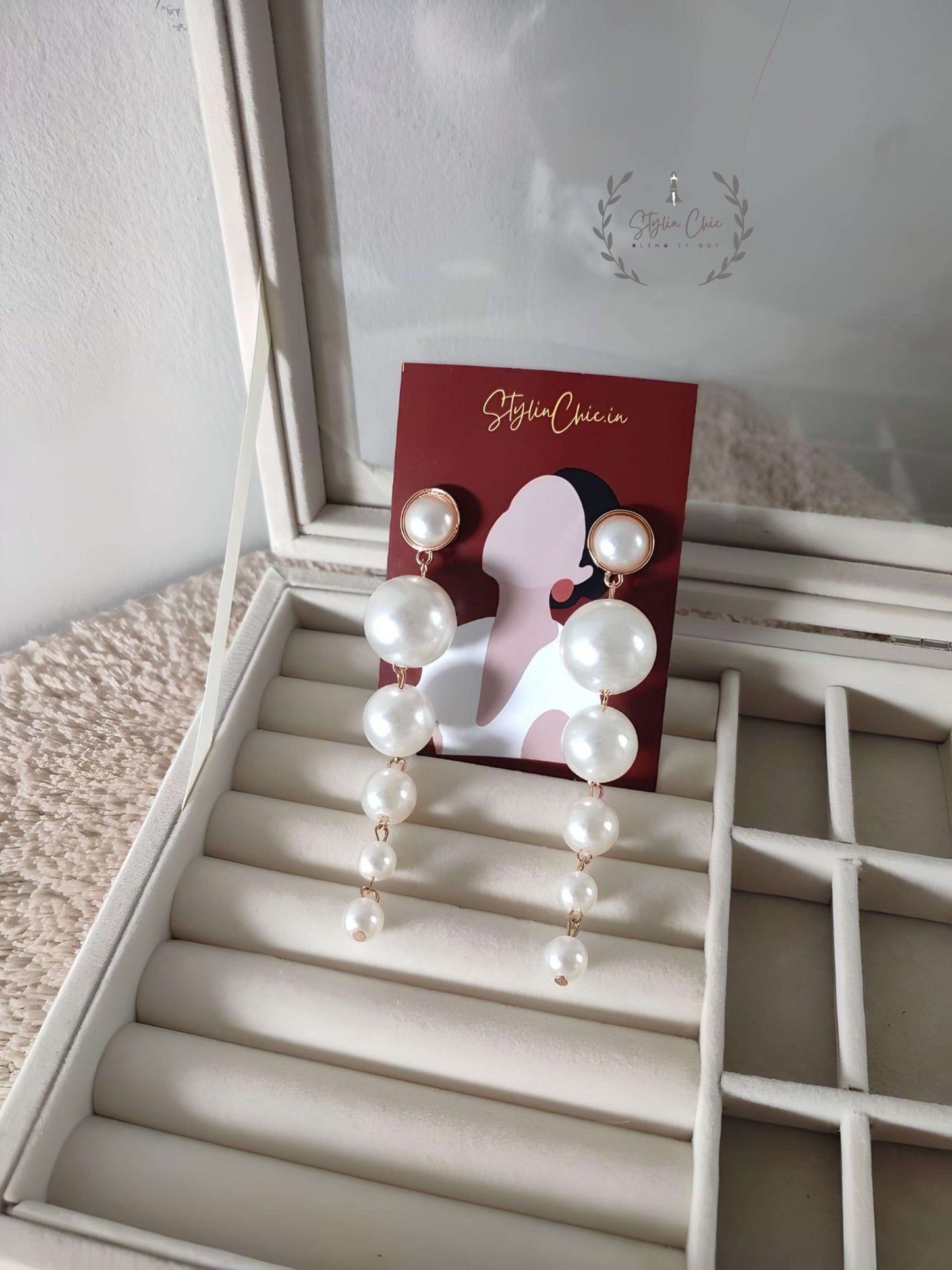 Pearl Long Earrings | Pearl Earrings