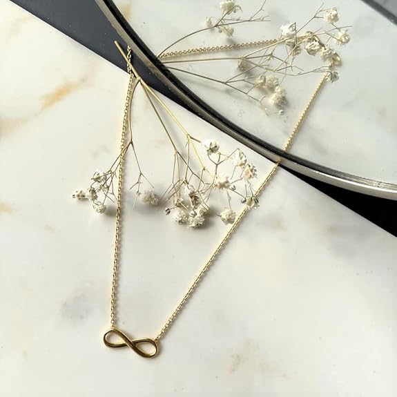 Anti-Tarnish Gold-Plated Infinity Charm Pendant | Infinity Necklace