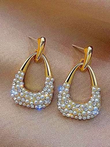 Korean Version Square Geometric Diamond Earrings | Bestseller Earrings | Trending Korean Jewellery | K Jewellery