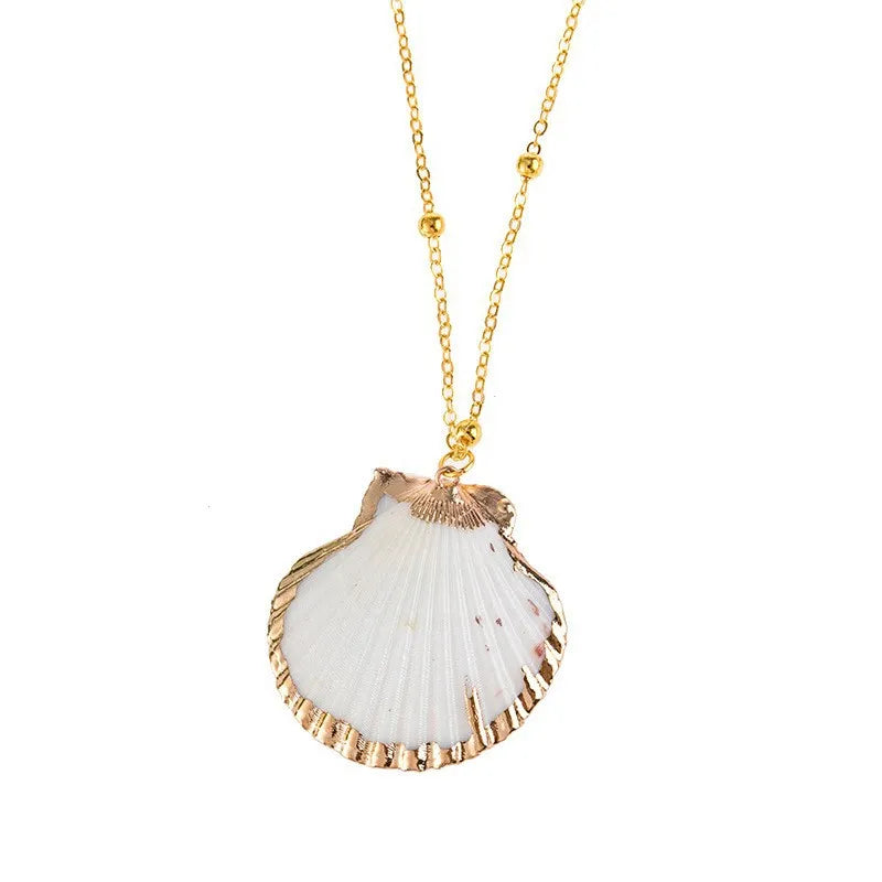 Beach Conch Shell Women's Pendant Necklace | Beach Vacation Jewellery