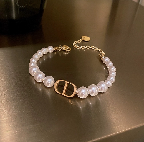 CD Pearl Bracelet | White Pearl Bracelet | Pearl Bracelet