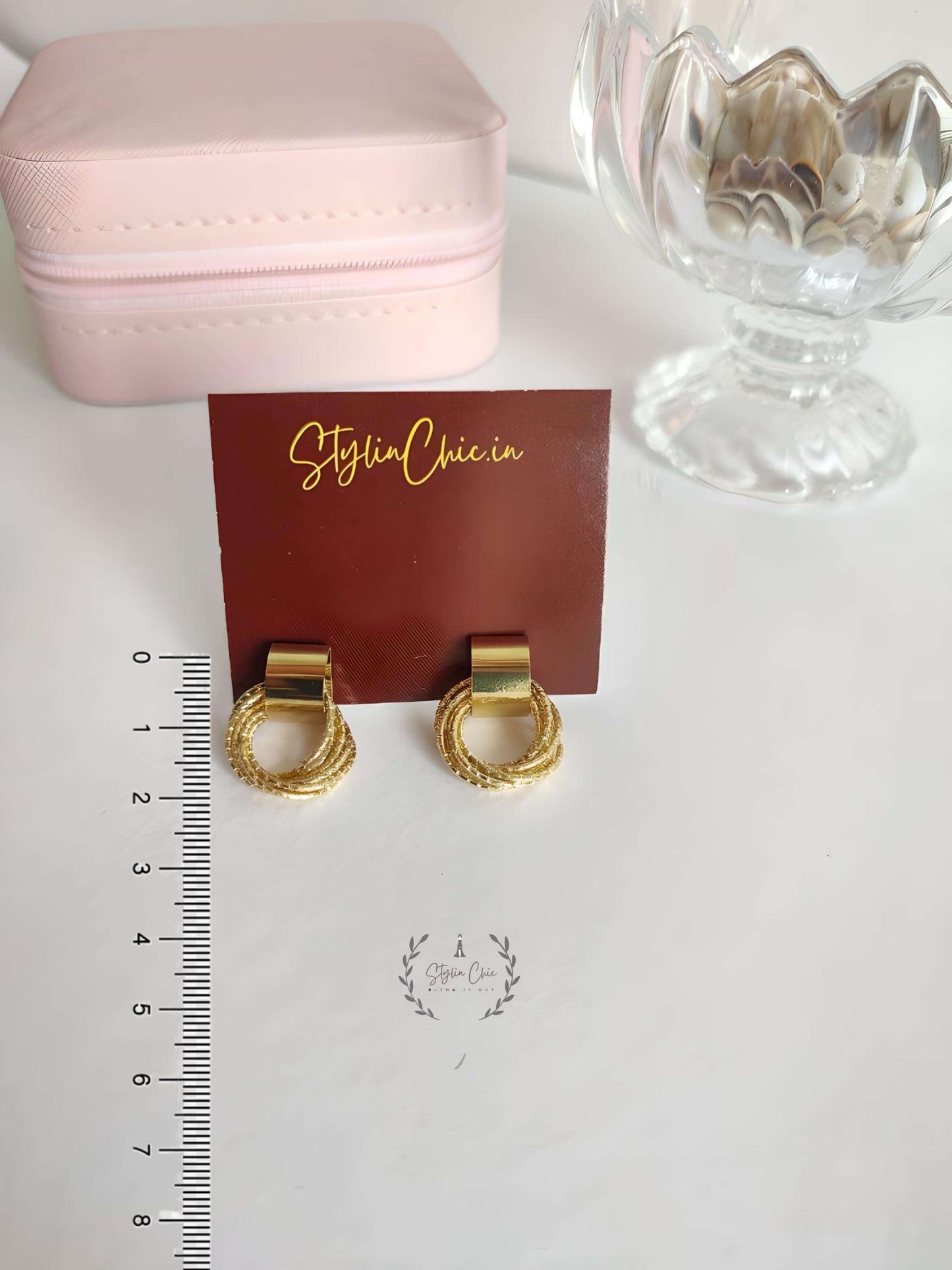 New Gold Metallic Multiple Circle Earrings | Golden Earrings | Work Wear Jewellery