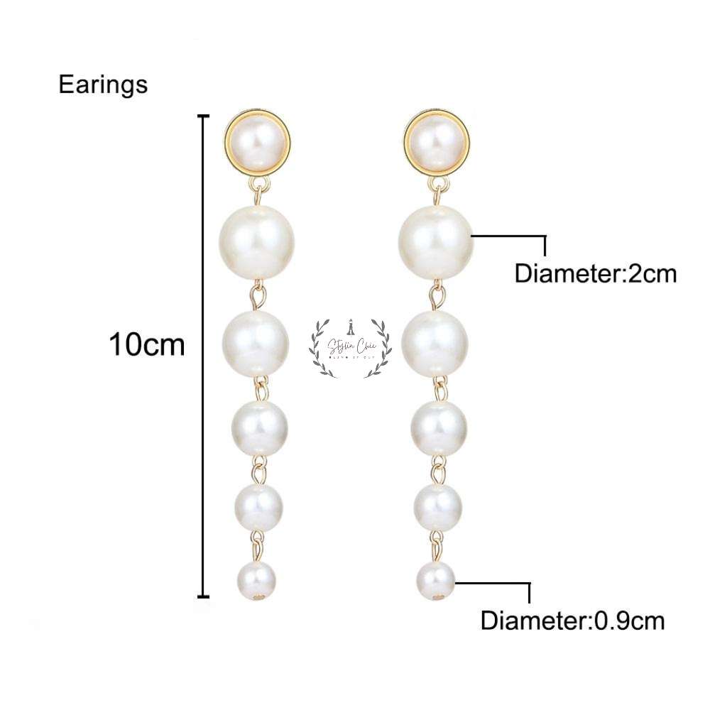 Pearl Long Earrings | Pearl Earrings