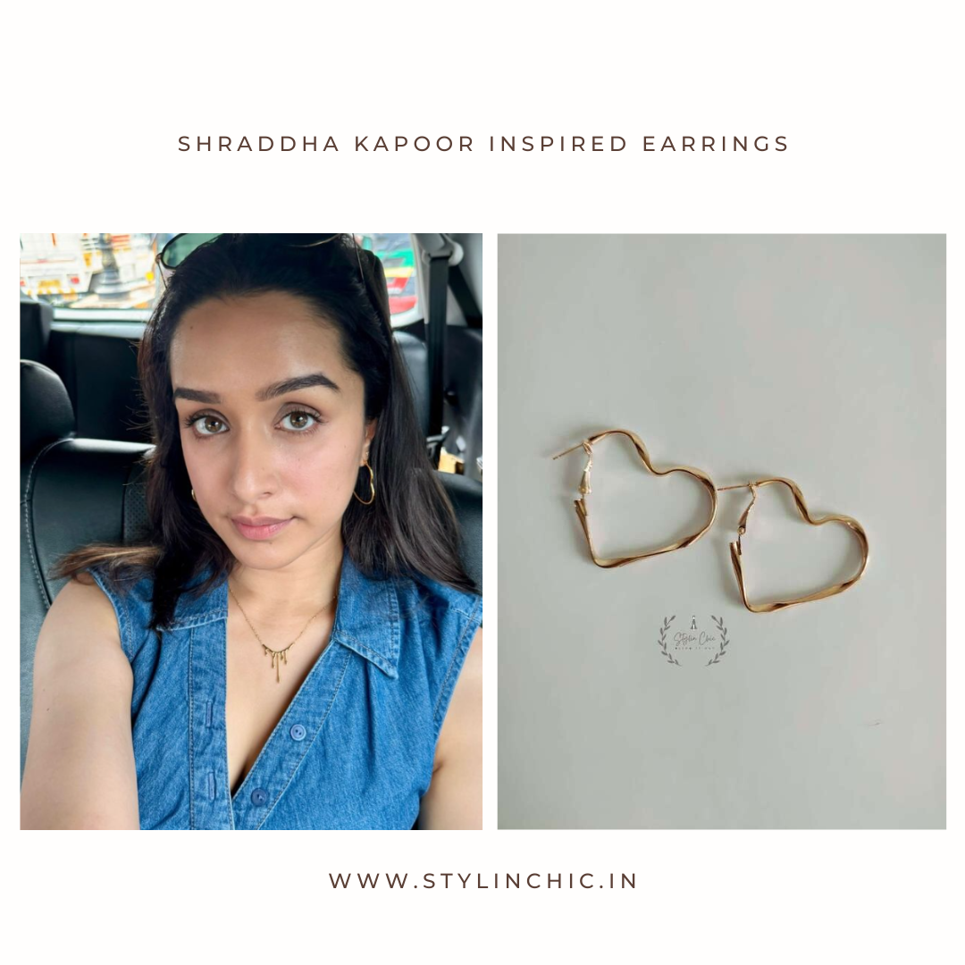 Heart Shape Golden Hoops | Heart Earrings | Gift For Her | Romantic Gift Idea