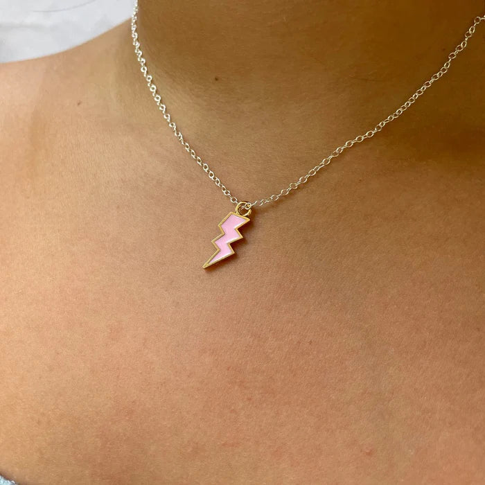 Pink Flash Pendant Necklace | Pink Pendant | Gift For Her | Valentine's Day Gift | Affordable Gift