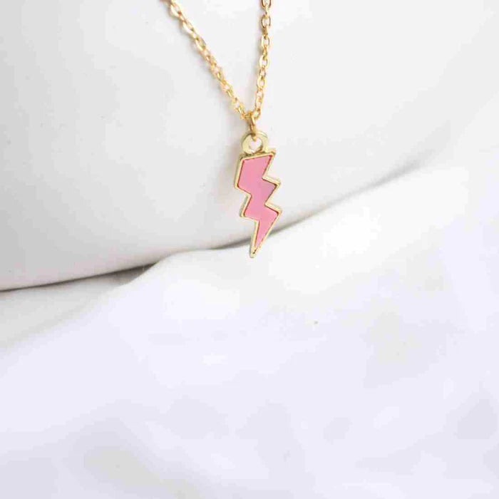 Pink Flash Pendant Necklace | Pink Pendant | Gift For Her | Valentine's Day Gift | Affordable Gift