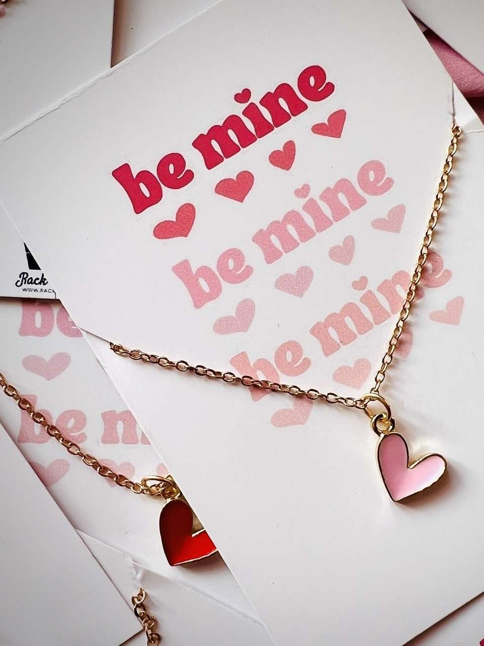 Little Heart Necklace With Message Card | Be Mine Heart Necklace | Valentine's Day Gift | Gift for her | Affordable Gift