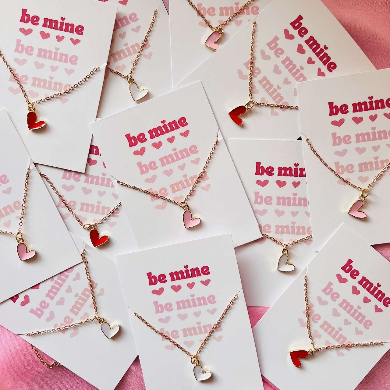 Little Heart Necklace With Message Card | Be Mine Heart Necklace | Valentine's Day Gift | Gift for her | Affordable Gift