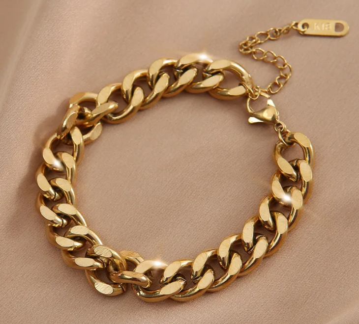 Anti-Tarnish Ultra Bold Chunky Gold Bracelet | Golden Bracelet | Statement Jewellery | Chunky Chain Bracelet