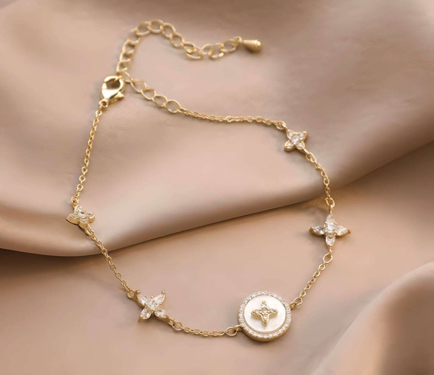 Diamond Studded Star Bracelet | Diamond Star Bracelet | Work Wear Bracelet | Minimal Bracelet
