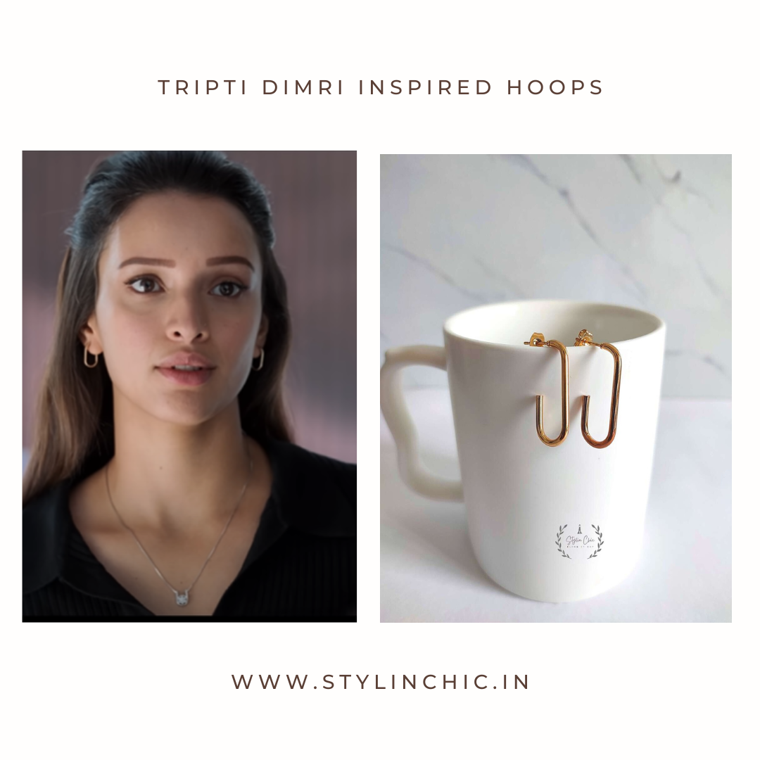 Anti-Tarnish Titanium Steel Open Rectangular Hoop Earrings | Office/Work Wear Earrings | Celebrity Inspired Hoops