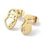 Anti-Tarnish Titanium Steel Golden Abstract Face Earrings | Tiny Treasures