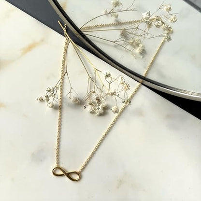 Anti-Tarnish Gold-Plated Infinity Charm Pendant | Infinity Necklace