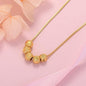 Anti-Tarnish Minimal Titanium Steel  Everyday Five Transfer Beed Necklace | Pretty Ball Chain