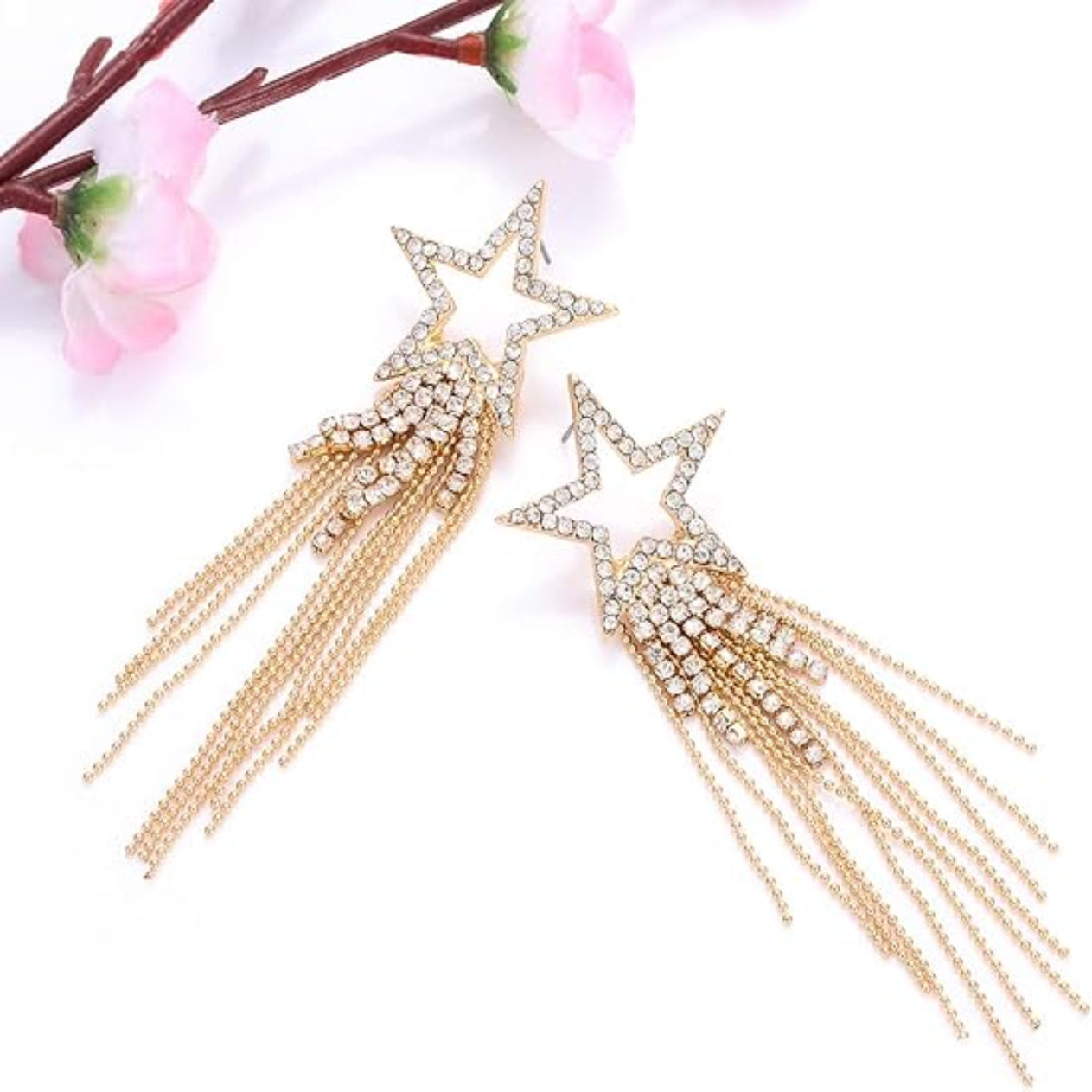 Shining Star Earrings | Partywear Earrings | Zircon Star Earrings | Trending Partywear Minimal Earrings
