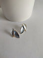 Dainty Grey & Turquoise Leaf Dangle Earrings | Work Wear Jewellery  | Dainty Jewellery