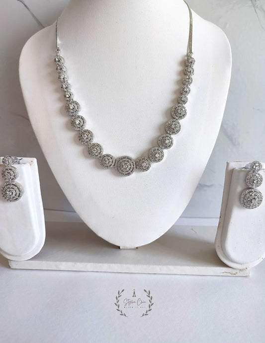 AD Necklace with Matching Earrings | Bridal Set | Party Wear Necklace With Earrings