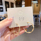 Matte Finish Twisted Golden Hoops (Medium Size) | Work Wear Jewellery | Imported Golden Hoops