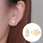 Anti -Tarnish Titanium Steel Spacecraft and Planet Earrings |  Tiny Treasures