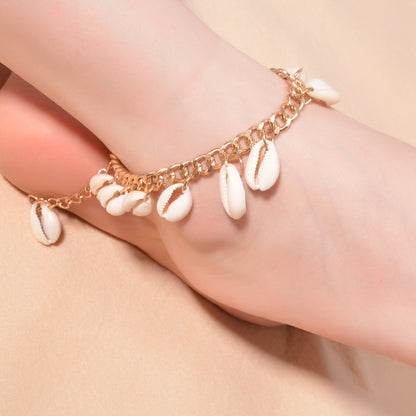 Vacation Bohemian Sea Shell Alloy Anklet | Beach Jewellery | Travel Jewellery