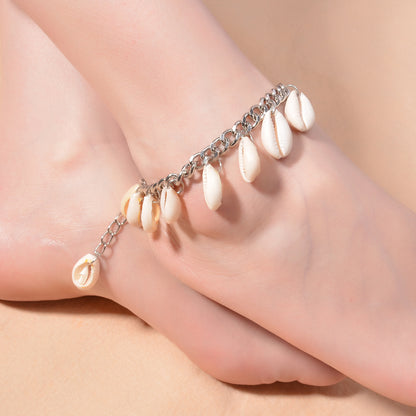 Vacation Bohemian Sea Shell Alloy Anklet | Beach Jewellery | Travel Jewellery