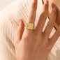 Anti-Tarnish Titanium Steel  Modern Style Open Ring For Women
