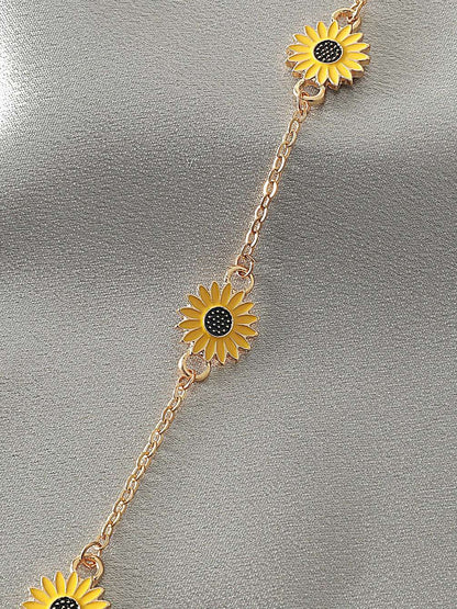 Sunflower Anklet | Flower Anklet | Summer Style Jewellery | Anklet For Women