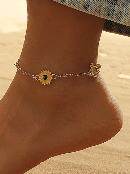 Sunflower Anklet | Flower Anklet | Summer Style Jewellery | Anklet For Women