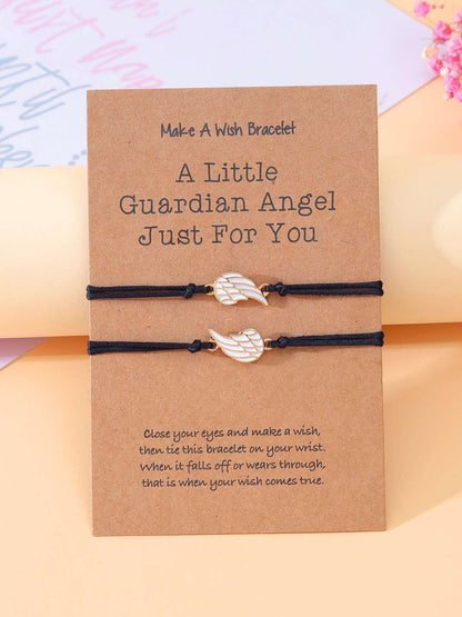 Guardian Angel Bracelet | Couple Bracelet | Set Of Two Bracelet