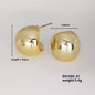 Geometric Irregular ,Heart , Teardrop, Half C Shape Ccp K Gold Plated Ear Studs