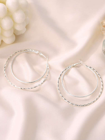 Two Layer Simple Style Hoops | Layer Hoops | Double Layer Hoops