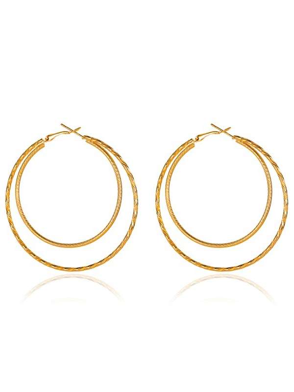 Two Layer Simple Style Hoops | Layer Hoops | Double Layer Hoops