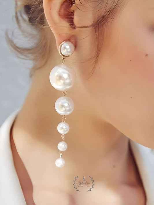 Pearl Long Earrings | Pearl Earrings