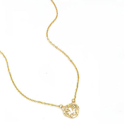 Tiger Head Gold Plated Animal Necklace | Tigress Necklace | Necklace for Animal Lovers