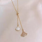 Stone-Studded Bell Pendant Necklace | Fishtail  Elegant Necklace in RoseGold & Golden Colour | Celebrity Inspired Necklace