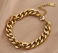 Anti-Tarnish Ultra Bold Chunky Gold Bracelet | Golden Bracelet | Statement Jewellery | Chunky Chain Bracelet
