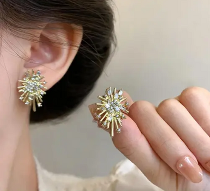 Golden  Firework | Stardust Earrings | Golden Earrings | Festive Earrings