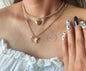 Double layer Heart and Butterfly Chain | Multilayer Chain Necklace | Two Layer Necklace | Gift for Her | Romantic Gift Idea
