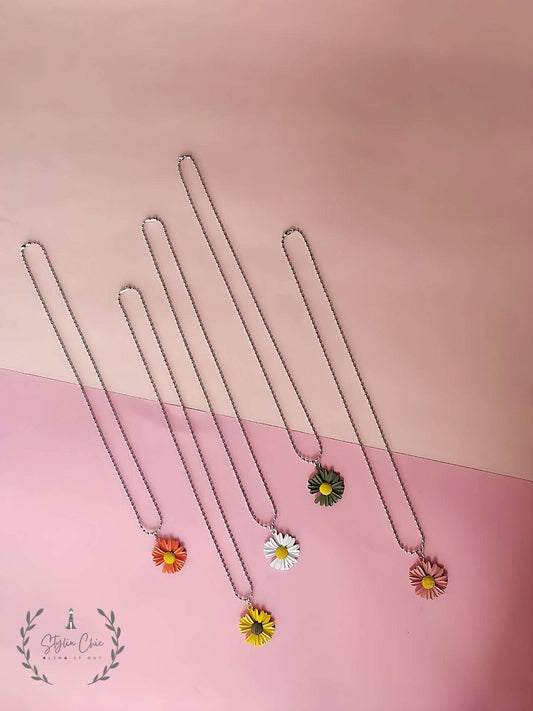 Sun Flower Necklace | Aesthetic Jewellery | GenZ Style Necklace | Beautiful Flower Necklace | Premium Quality Necklace | Flower Jewellery