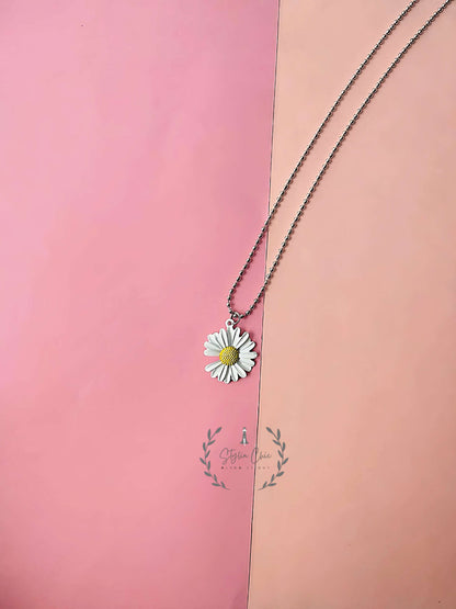 Sun Flower Necklace | Aesthetic Jewellery | GenZ Style Necklace | Beautiful Flower Necklace | Premium Quality Necklace | Flower Jewellery