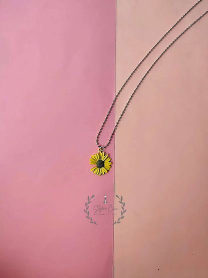 Sun Flower Necklace | Aesthetic Jewellery | GenZ Style Necklace | Beautiful Flower Necklace | Premium Quality Necklace | Flower Jewellery
