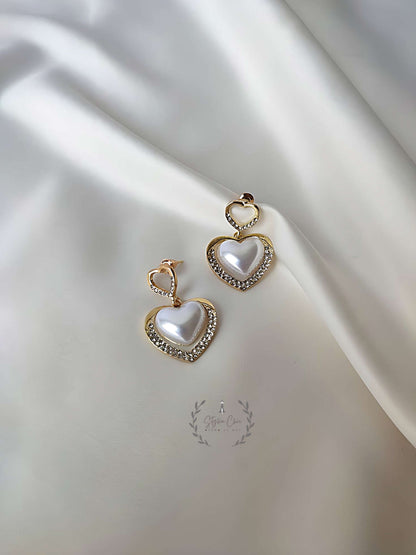 Pearl Heart Earring | Romantic Gift Ideas | Gift For Her | Romantic Jewellery Gift for Her | Date Wear Jewellery