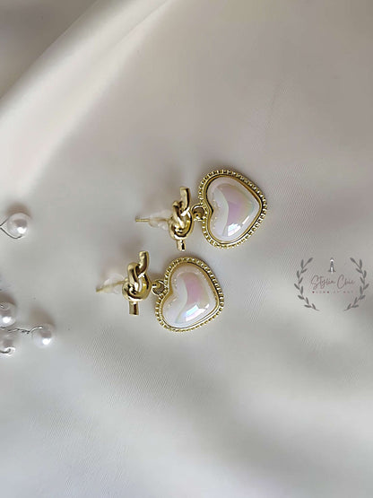 Korean Heart Pearl Earring | Pearl Heart Earrings | Romantic Gift Ideas | Gift For Her | Romantic Jewellery Gift for Her | Date Wear Jewellery