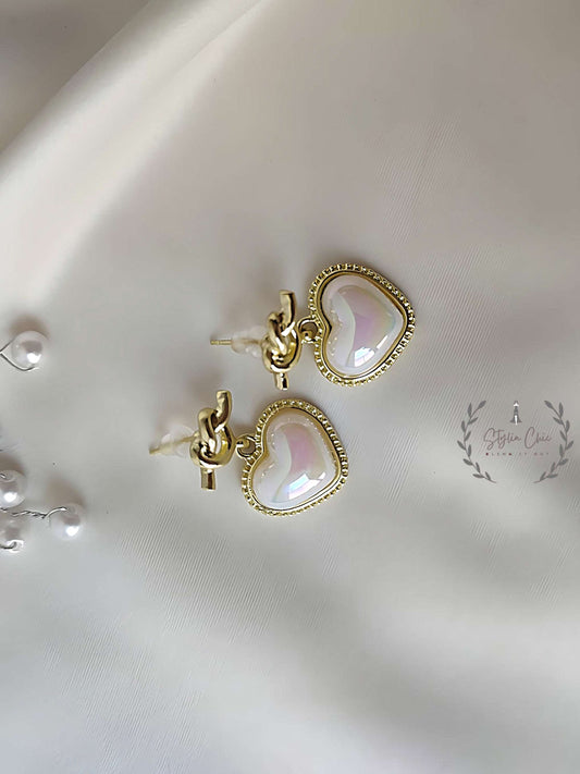 Korean Heart Pearl Earring | Pearl Heart Earrings | Romantic Gift Ideas | Gift For Her | Romantic Jewellery Gift for Her | Date Wear Jewellery